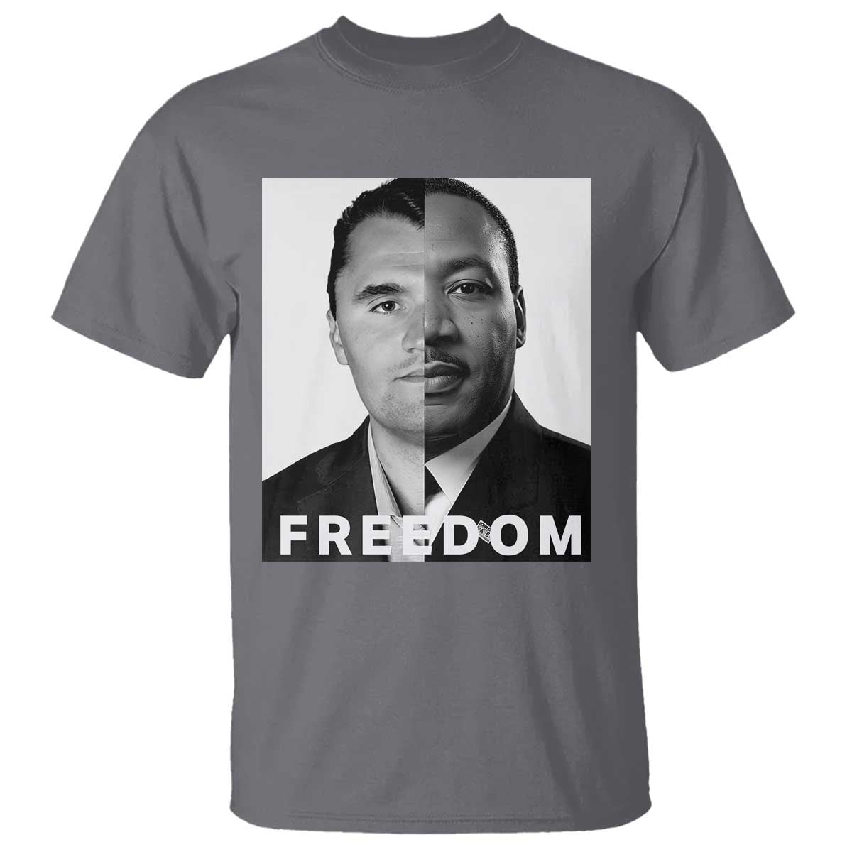 Freedom Charlie Kirk T Shirt Martin Luther King Jr TS14 Charcoal Print Your Wear