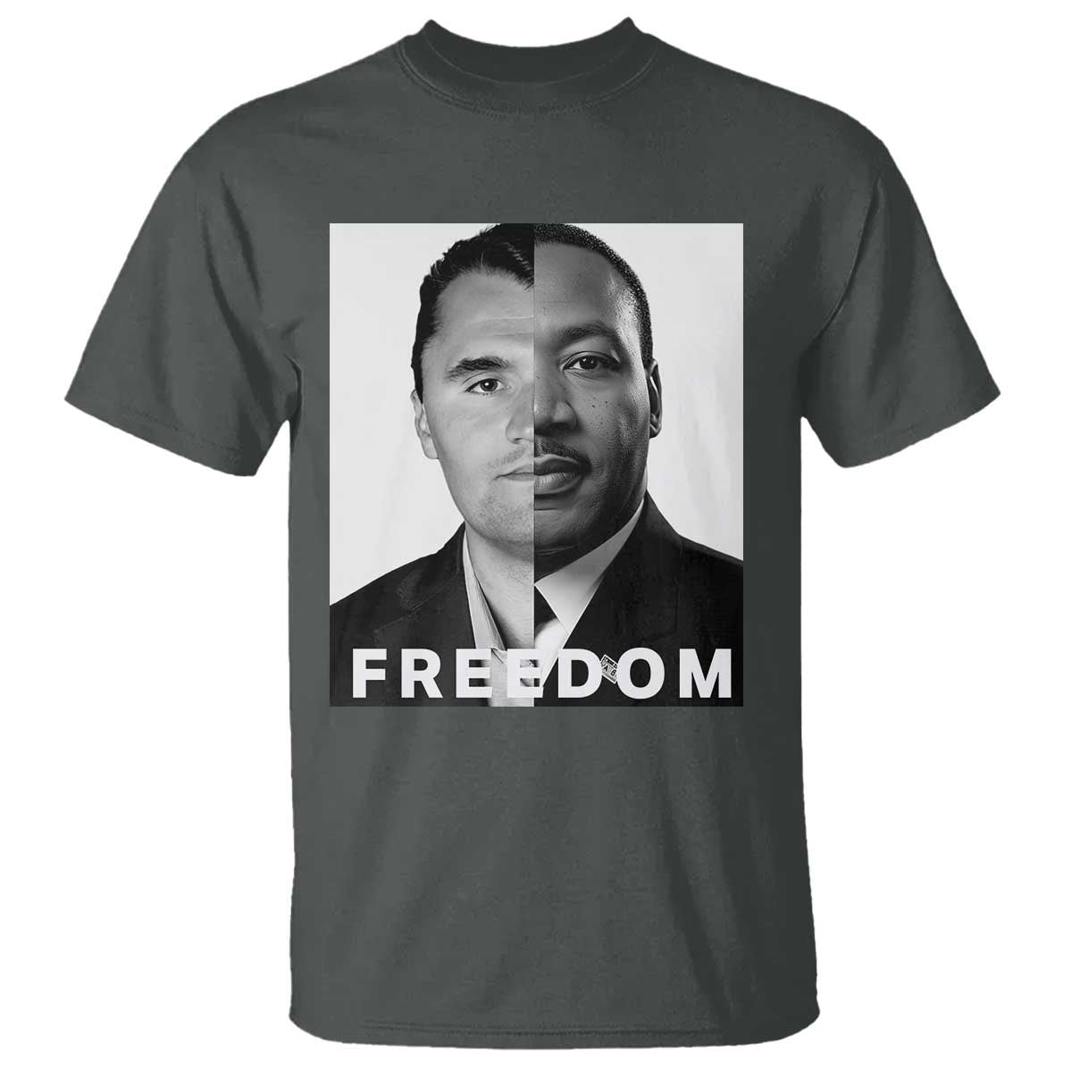 Freedom Charlie Kirk T Shirt Martin Luther King Jr TS14 Dark Heather Print Your Wear