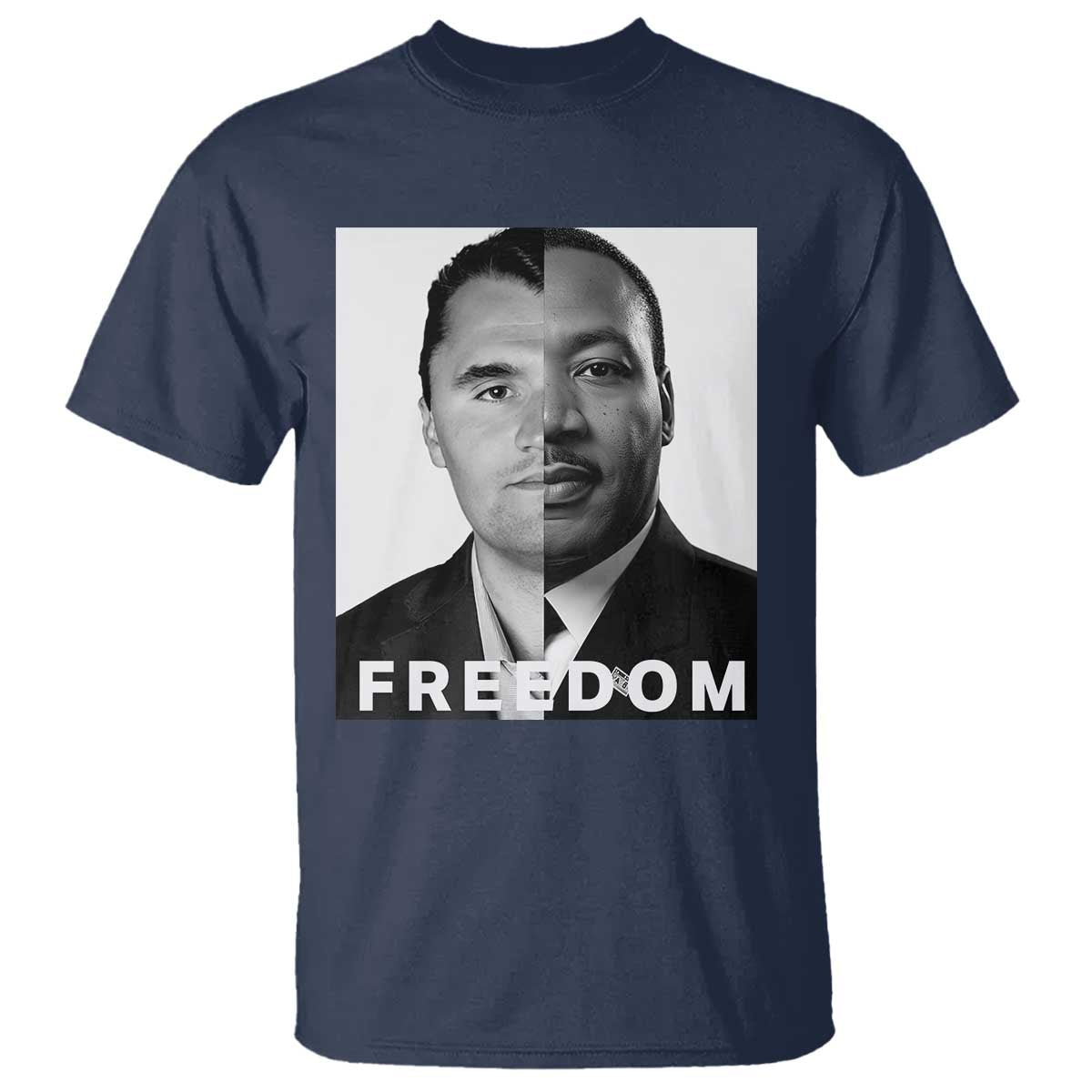 Freedom Charlie Kirk T Shirt Martin Luther King Jr TS14 Navy Print Your Wear
