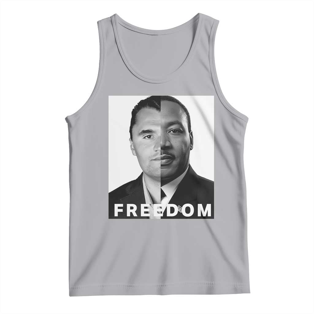 Freedom Charlie Kirk Tank Top Martin Luther King Jr TS14 Athletic Heather Print Your Wear