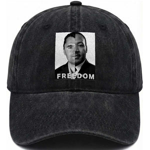 Freedom Charlie Kirk Washed Cotton Baseball Cap Martin Luther King Jr TS14 Washed Cap Universal Fit Black Print Your Wear
