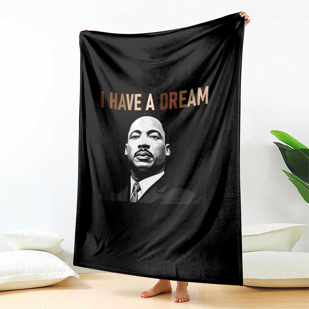 Martin Luther King Jr Throw Blanket I Have a Dream Cool Melanin Black History TS14 Print Your Wear