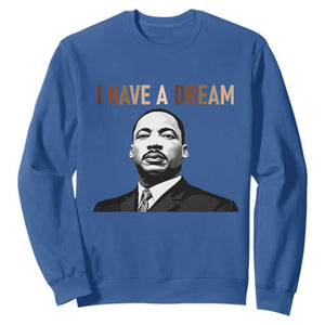 Martin Luther King Jr Sweatshirt I Have a Dream Cool Melanin Black History TS14 Royal Blue Print Your Wear