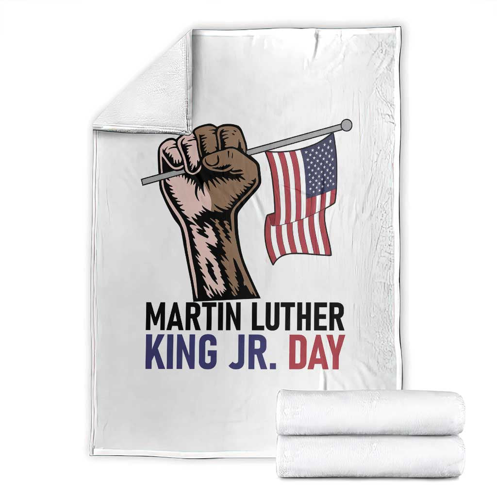 Martin Luther King Jr Throw Blanket Black History Month TS14 White Print Your Wear