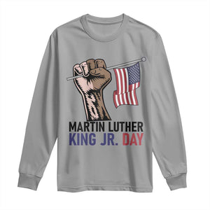 Martin Luther King Jr Long Sleeve Shirt Black History Month TS14 Sport Gray Print Your Wear