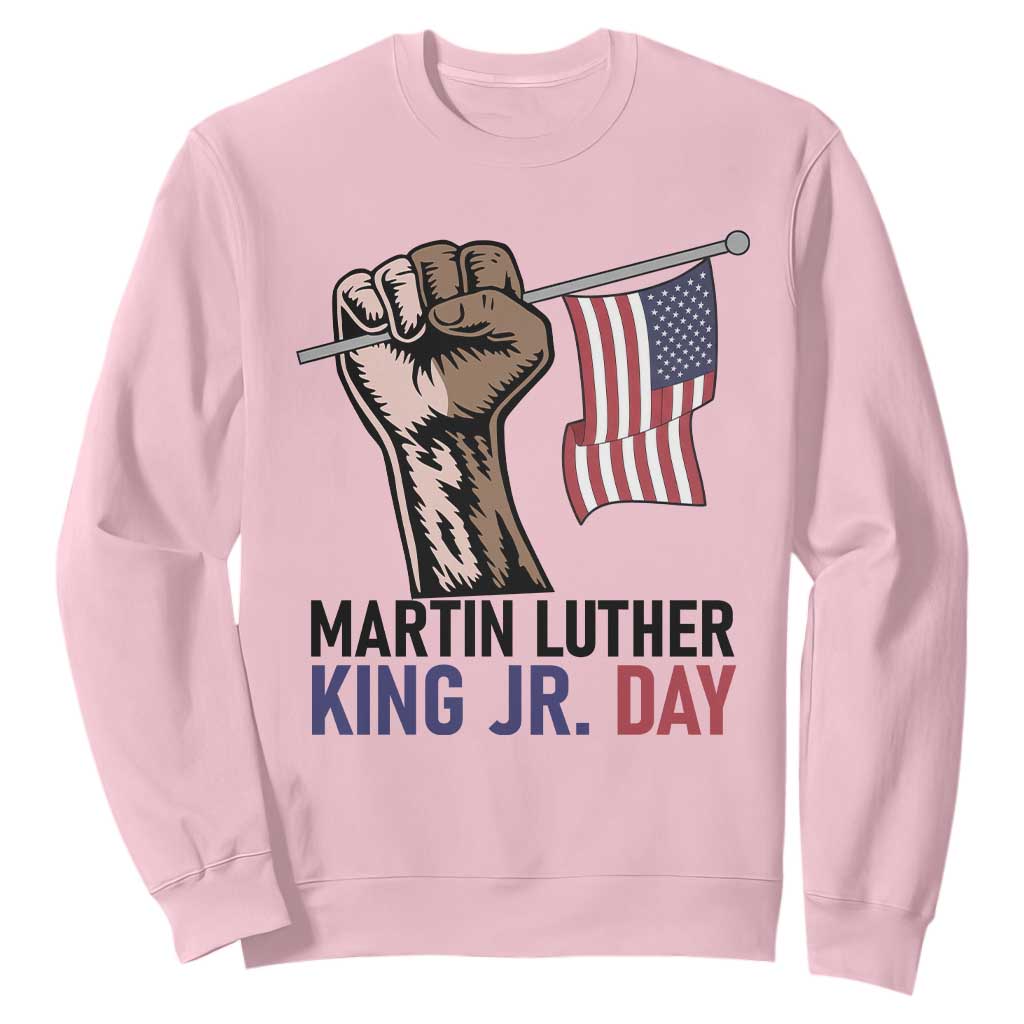 Martin Luther King Jr Sweatshirt Black History Month TS14 Light Pink Print Your Wear