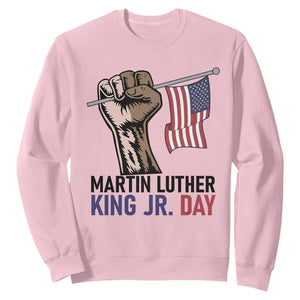 Martin Luther King Jr Sweatshirt Black History Month TS14 Light Pink Print Your Wear