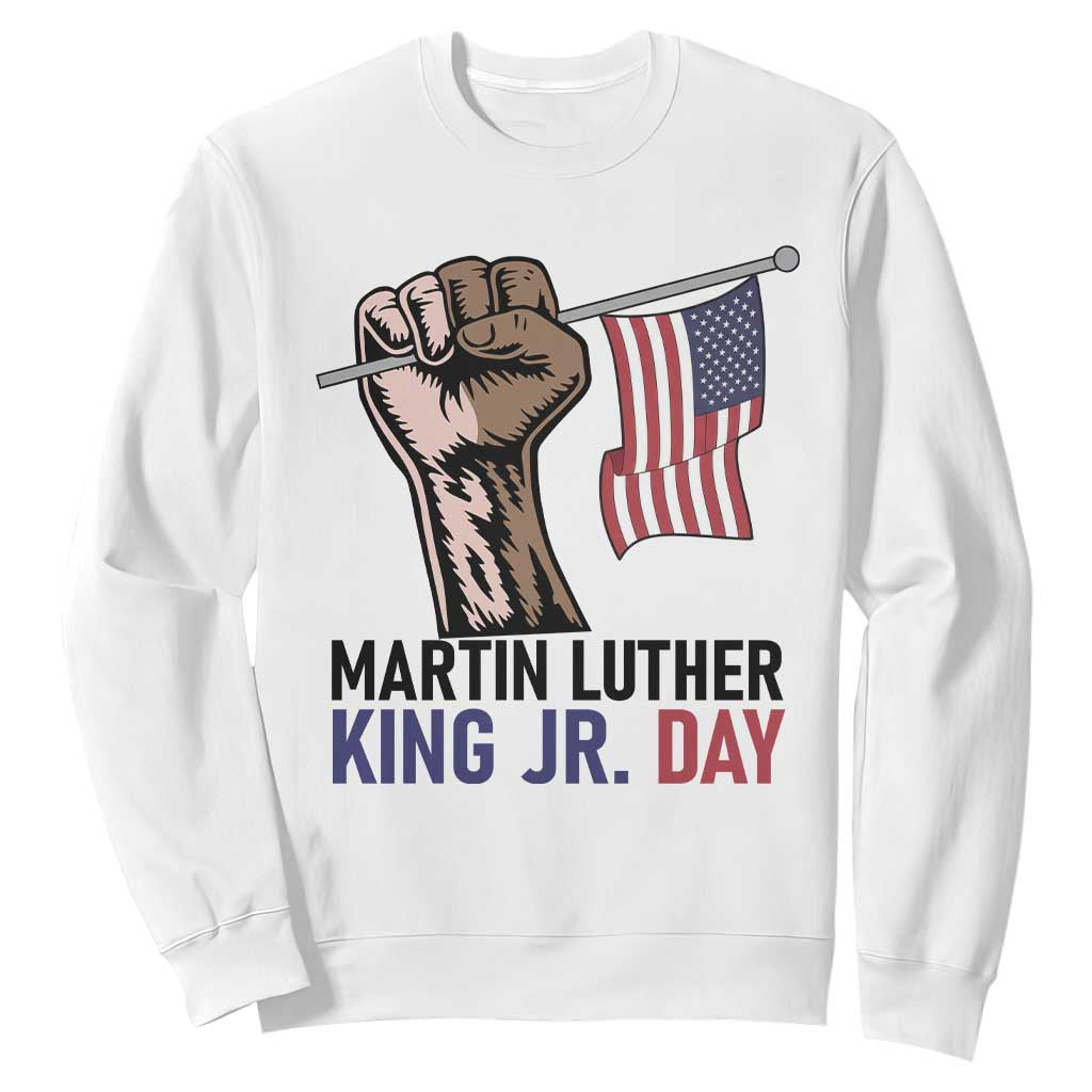 Martin Luther King Jr Sweatshirt Black History Month TS14 White Print Your Wear