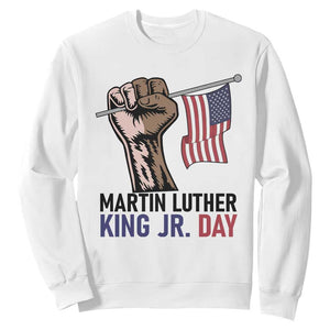 Martin Luther King Jr Sweatshirt Black History Month TS14 White Print Your Wear