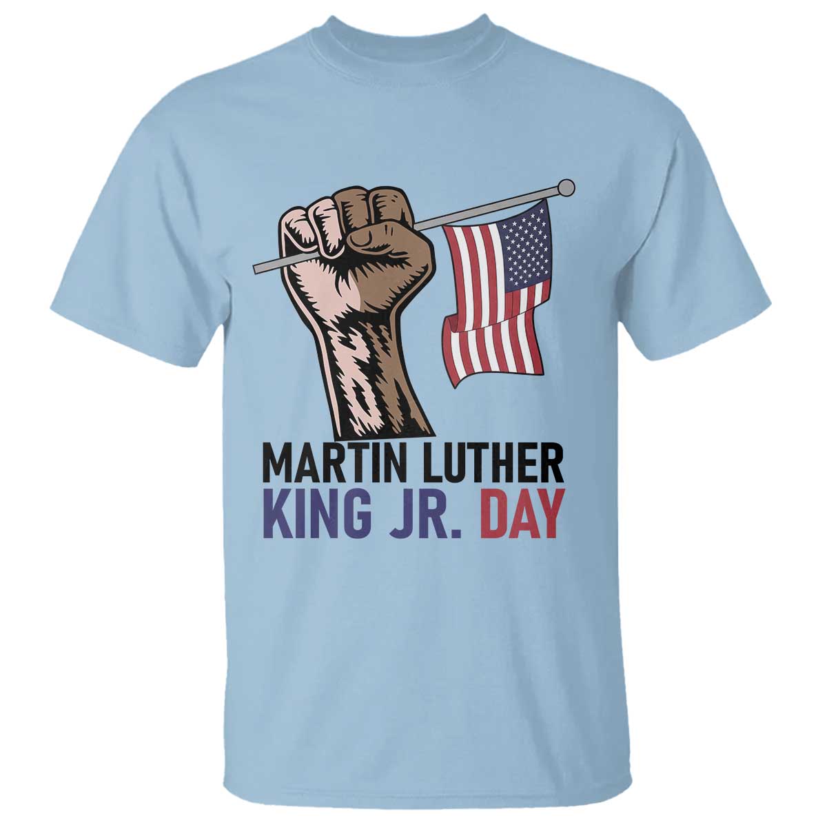 Martin Luther King Jr T Shirt Black History Month TS14 Light Blue Print Your Wear