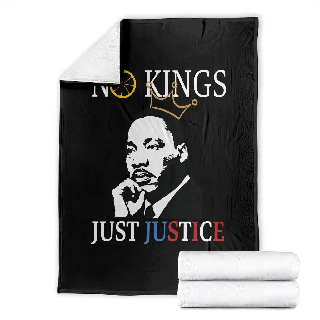 Martin Luther King Jr Throw Blanket No Kings Just Justice TS14 Black Print Your Wear