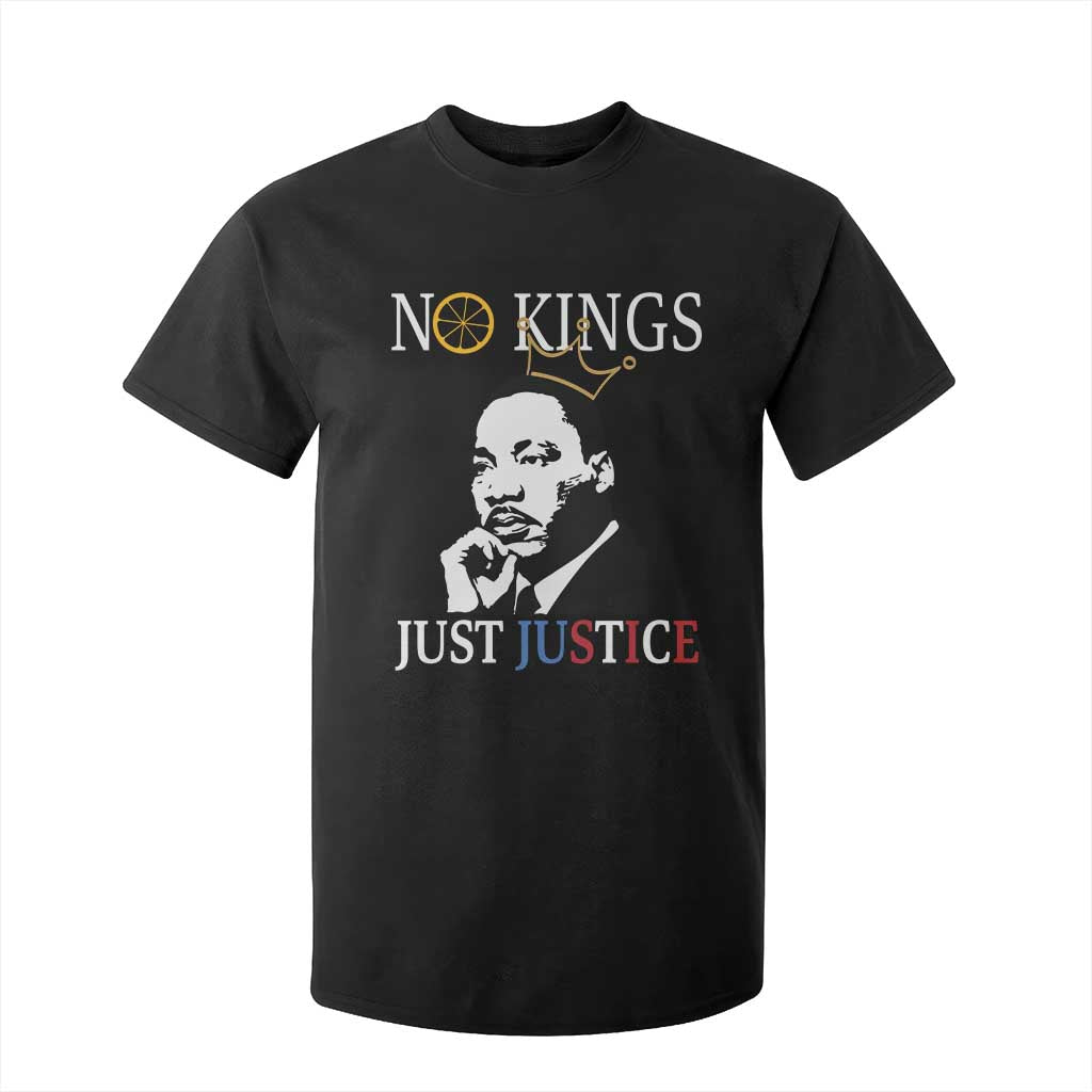 Martin Luther King Jr T Shirt For Kid No Kings Just Justice TS14 Black Print Your Wear