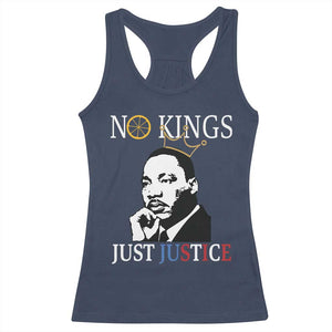 Martin Luther King Jr Racerback Tank Top No Kings Just Justice TS14 Navy Print Your Wear
