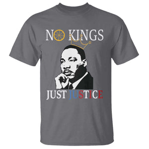 Martin Luther King Jr T Shirt No Kings Just Justice TS14 Charcoal Print Your Wear