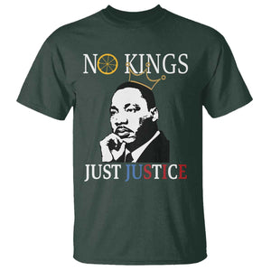 Martin Luther King Jr T Shirt No Kings Just Justice TS14 Dark Forest Green Print Your Wear