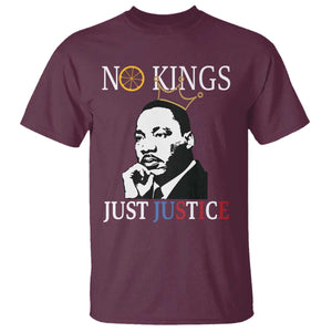Martin Luther King Jr T Shirt No Kings Just Justice TS14 Maroon Print Your Wear