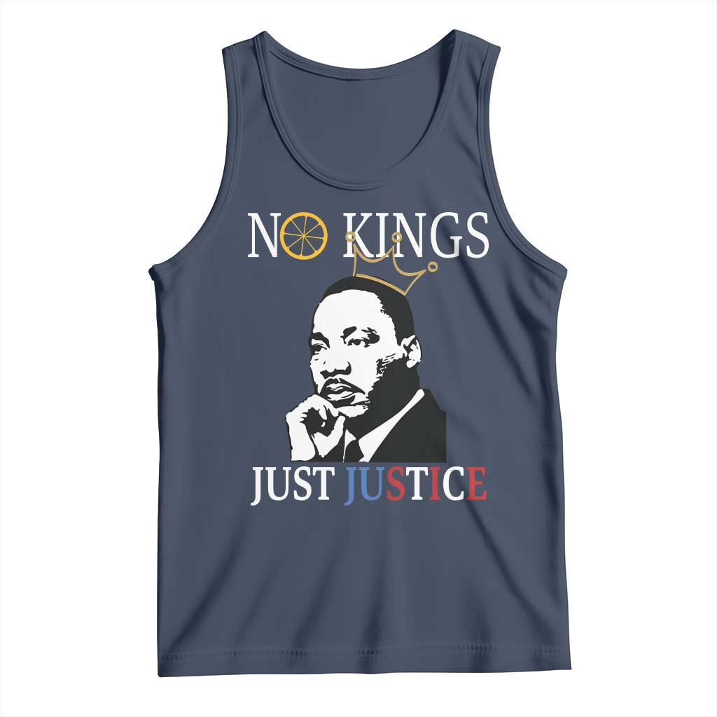 Martin Luther King Jr Tank Top No Kings Just Justice TS14 Navy Print Your Wear