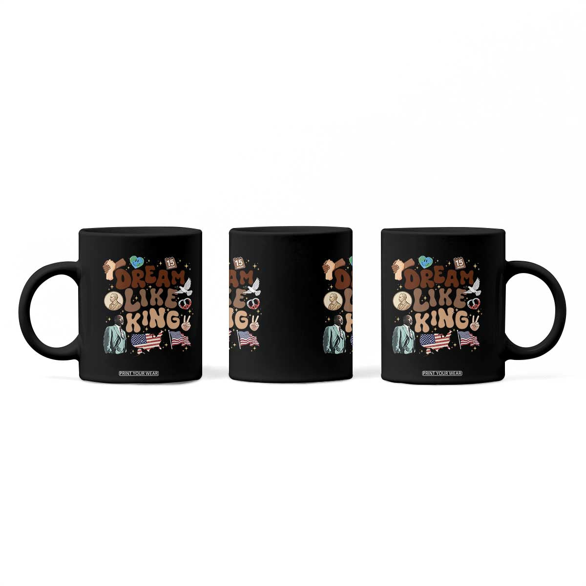 Martin Luther King Jr Coffee Mug Black History Melanin African American TS14 Print Your Wear