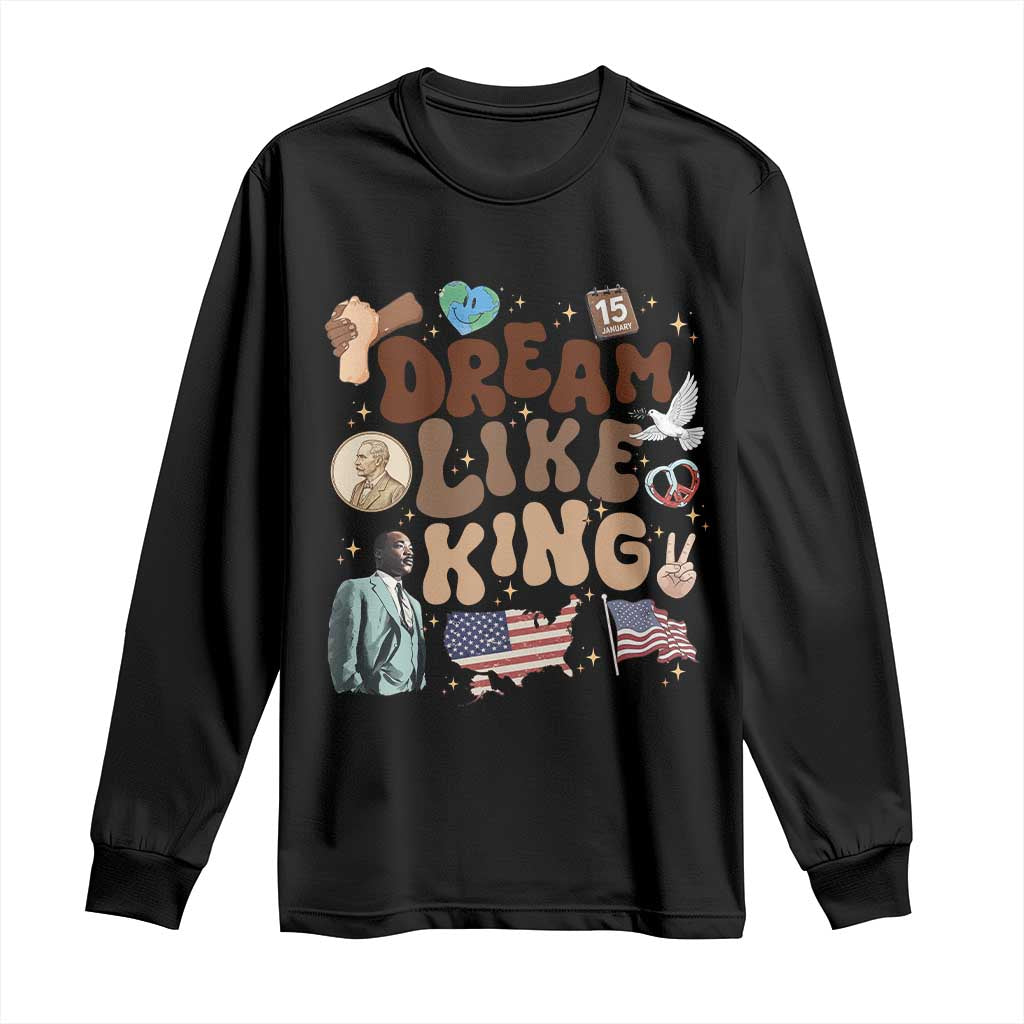 Martin Luther King Jr Long Sleeve Shirt Black History Melanin African American TS14 Black Print Your Wear