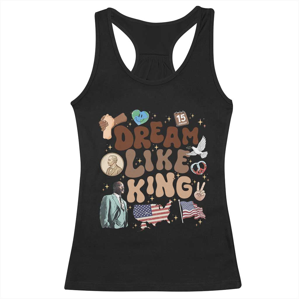 Martin Luther King Jr Racerback Tank Top Black History Melanin African American TS14 Black Print Your Wear