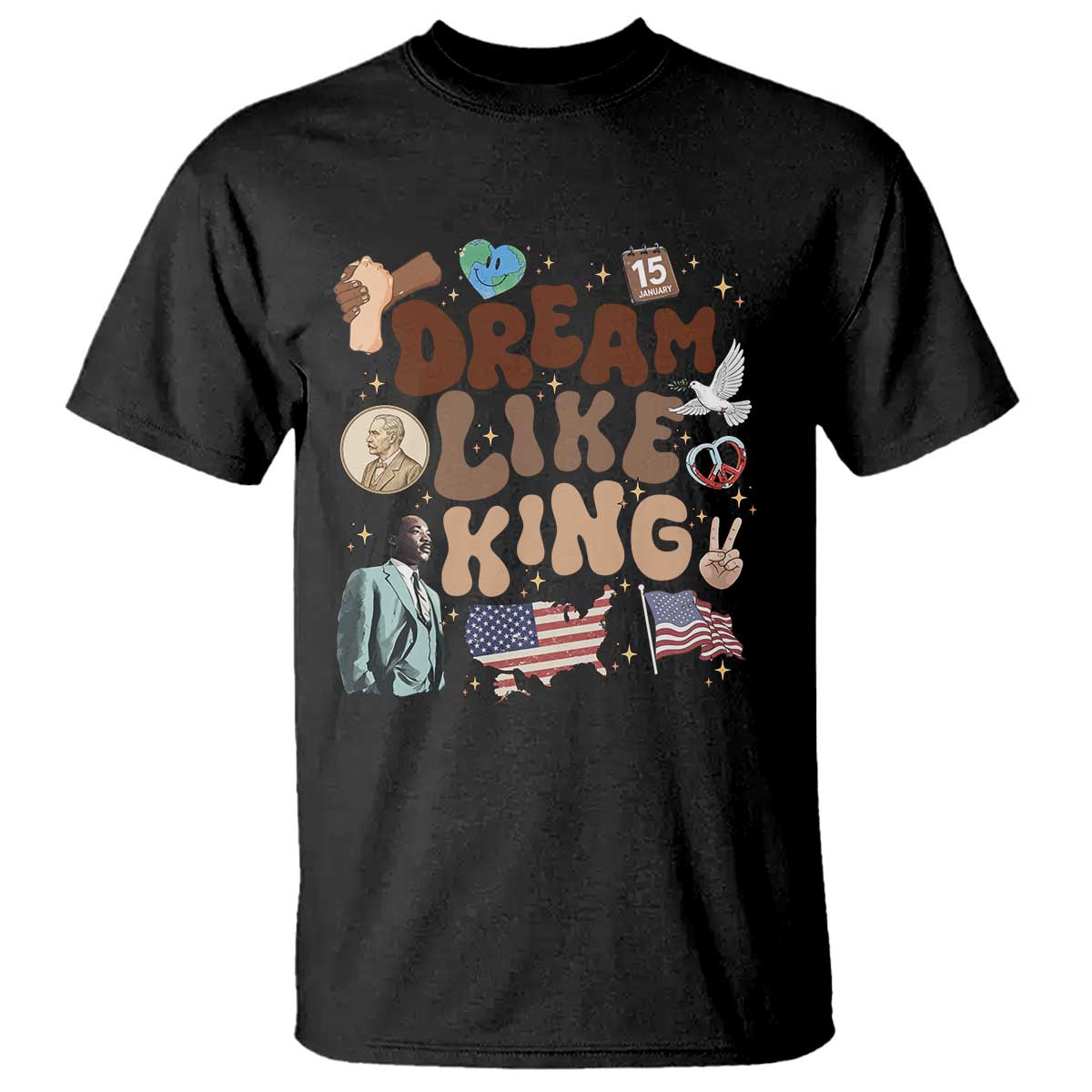 Martin Luther King Jr T Shirt Black History Melanin African American TS14 Black Print Your Wear