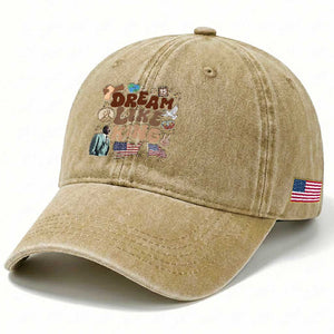 Martin Luther King Jr Washed Cotton Baseball Cap Black History Melanin African American TS14 Print Your Wear