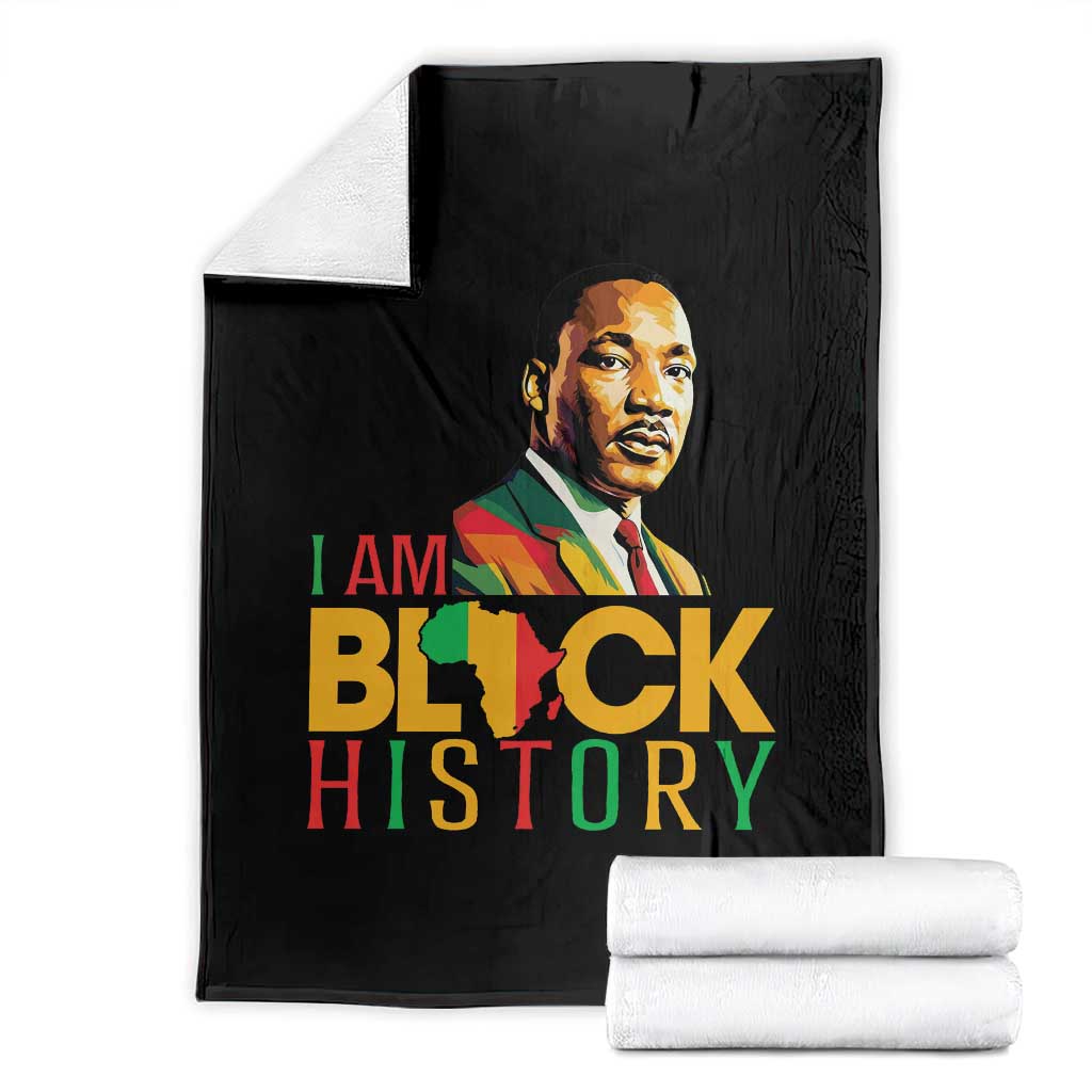 I Am Black History Throw Blanket Martin Luther Jr King African American Pride TS14 Black Print Your Wear
