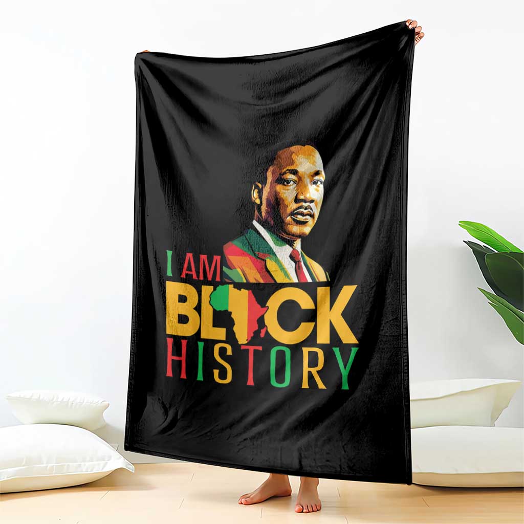I Am Black History Throw Blanket Martin Luther Jr King African American Pride TS14 Print Your Wear