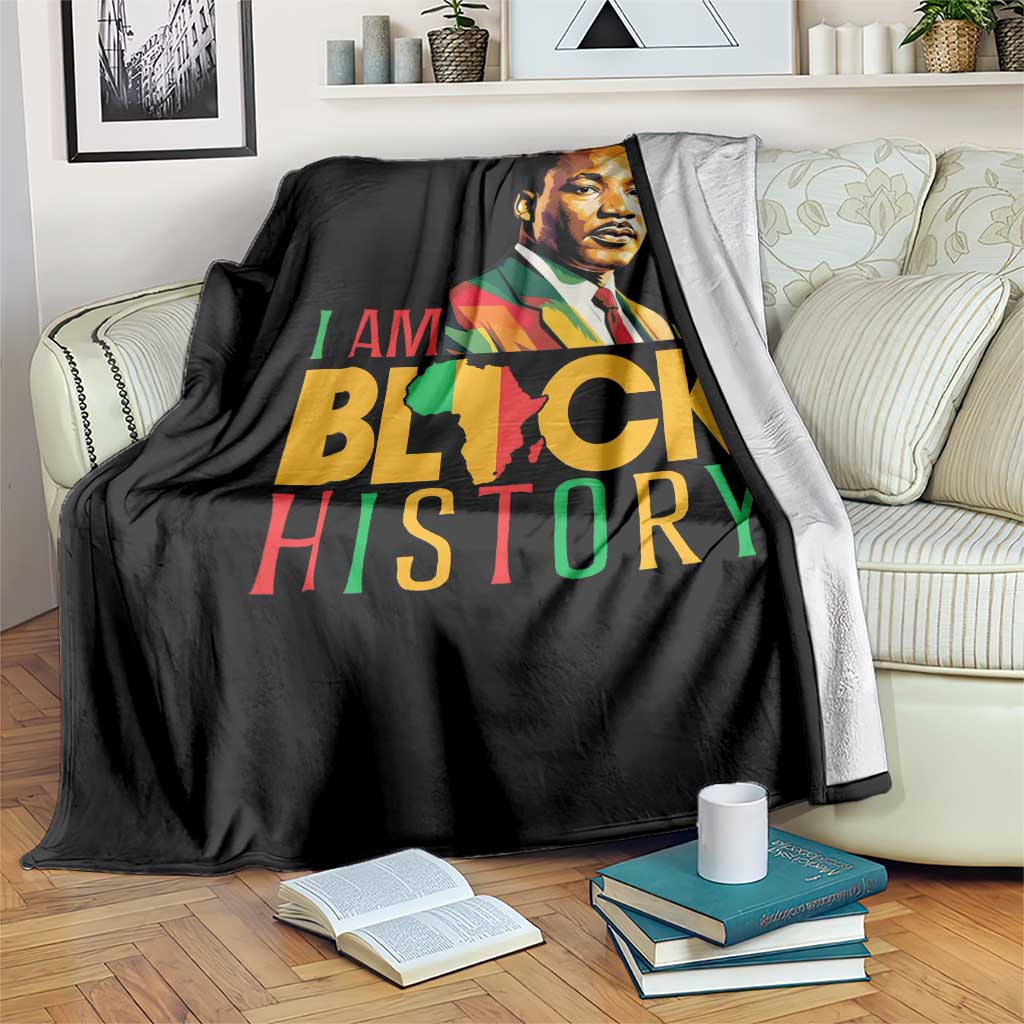 I Am Black History Throw Blanket Martin Luther Jr King African American Pride TS14 Print Your Wear