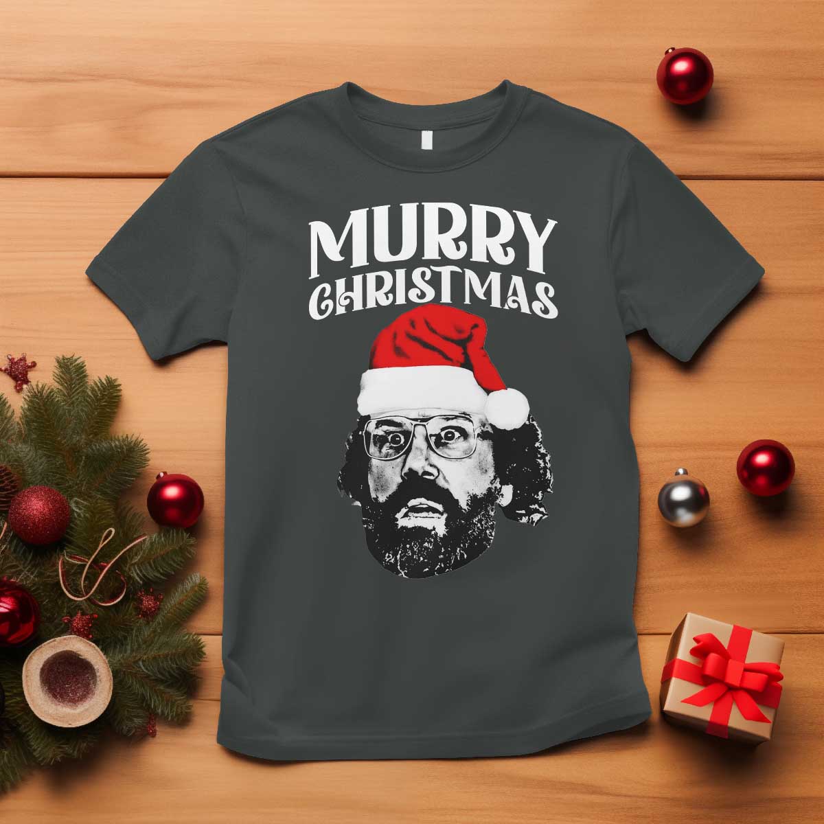 Murray Christmas T Shirt Funny Stranger Xmas TS14 Dark Heather Print Your Wear