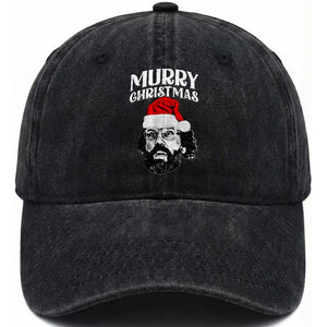 Murray Christmas Washed Cotton Baseball Cap Funny Stranger Xmas TS14 Washed Cap Universal Fit Black Print Your Wear