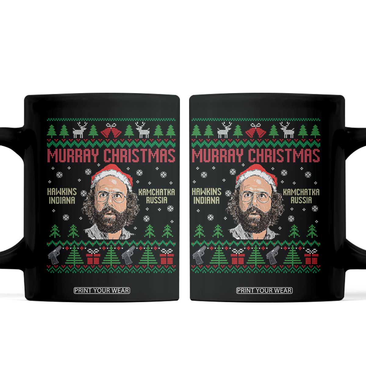 Stranger Christmas Coffee Mug Funny Murray Hawkins TS14 Black Print Your Wear