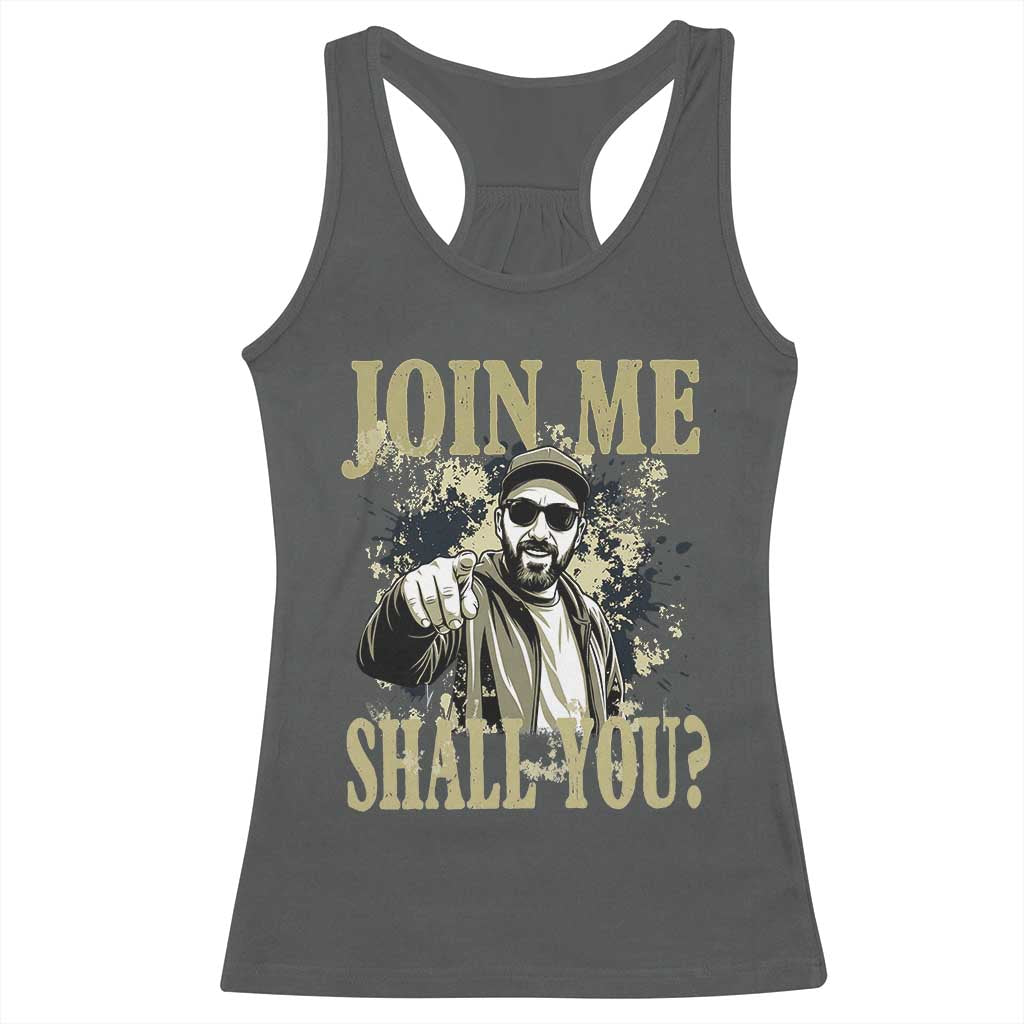 Adam Memorial Tribute Racerback Tank Top Join Me Shall You TS14 Dark Heather Print Your Wear