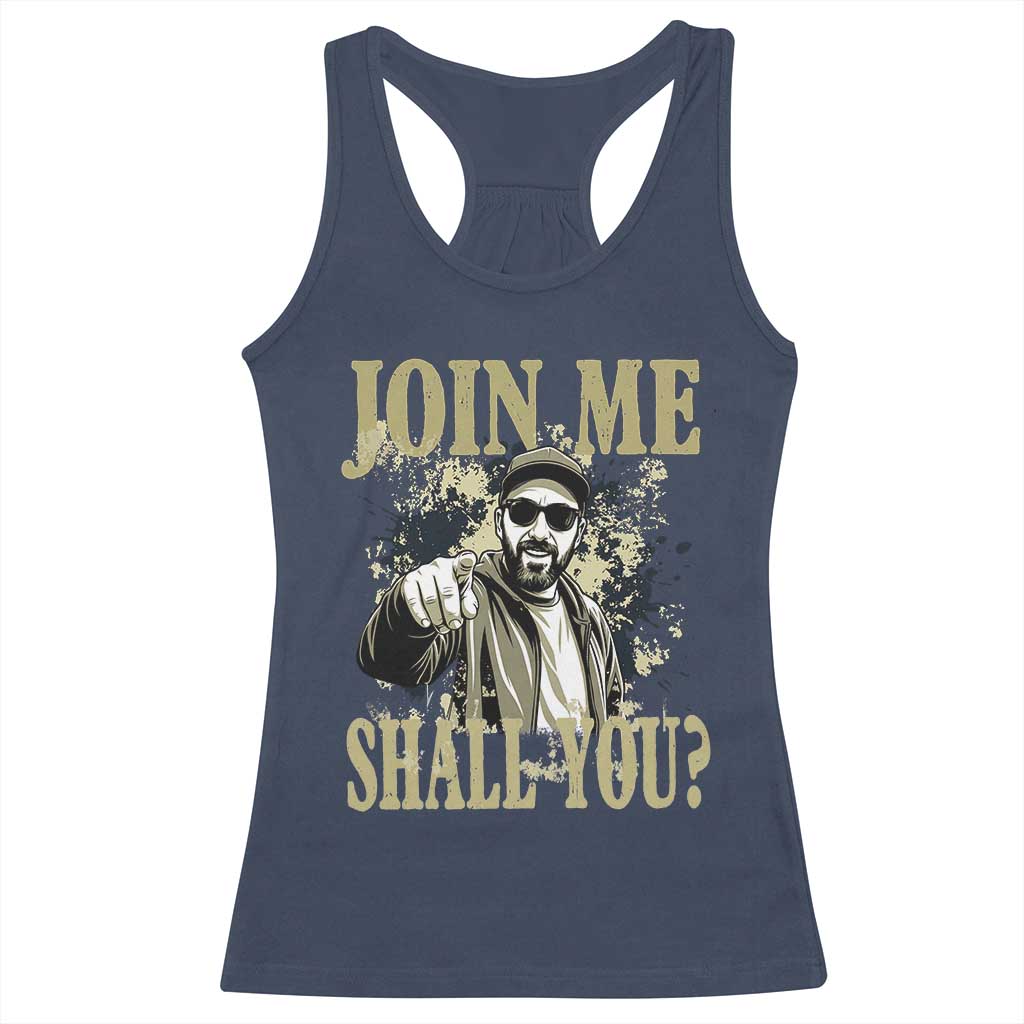 Adam Memorial Tribute Racerback Tank Top Join Me Shall You TS14 Navy Print Your Wear