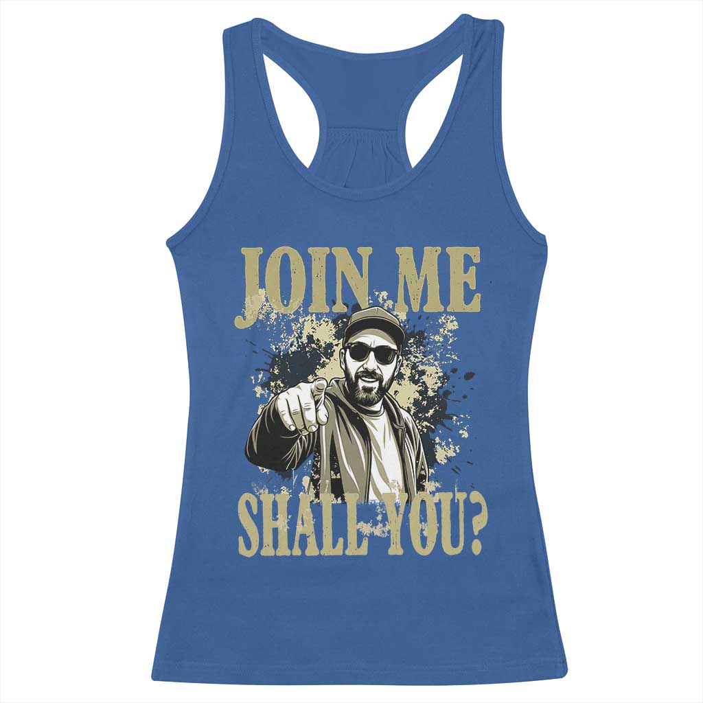 Adam Memorial Tribute Racerback Tank Top Join Me Shall You TS14 Royal Blue Print Your Wear