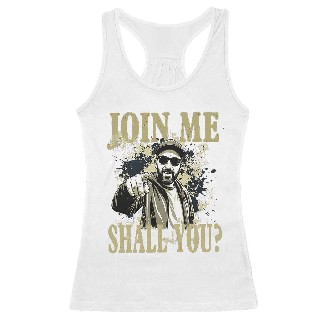 Adam Memorial Tribute Racerback Tank Top Join Me Shall You TS14 White Print Your Wear