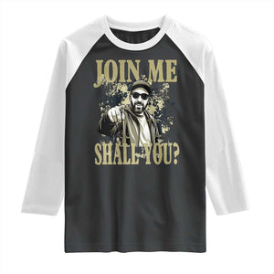 Adam Memorial Tribute Raglan Shirt Join Me Shall You TS14 Black White Print Your Wear