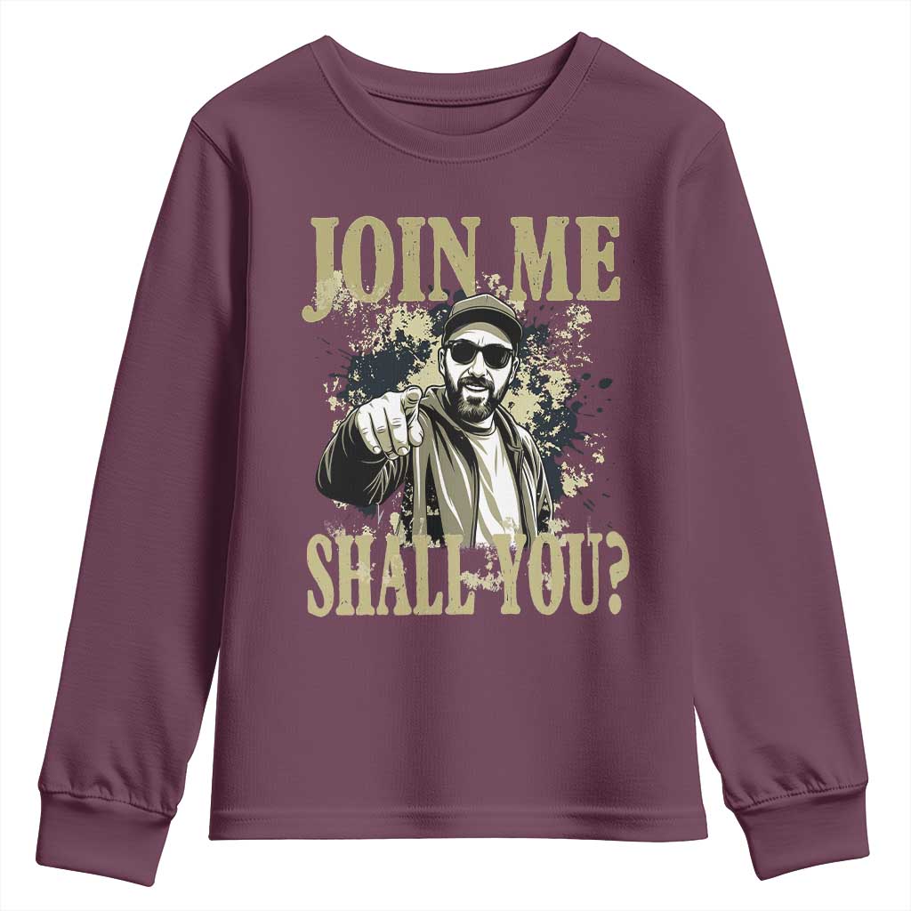 Adam Memorial Tribute Youth Sweatshirt Join Me Shall You TS14 Maroon Print Your Wear