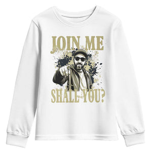 Adam Memorial Tribute Youth Sweatshirt Join Me Shall You TS14 White Print Your Wear