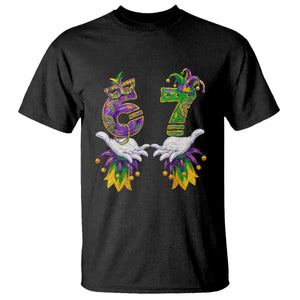 67 Mardi Gras Meme T Shirt Funny Six Seven Hand Carnival Trendy TS14 Black Print Your Wear