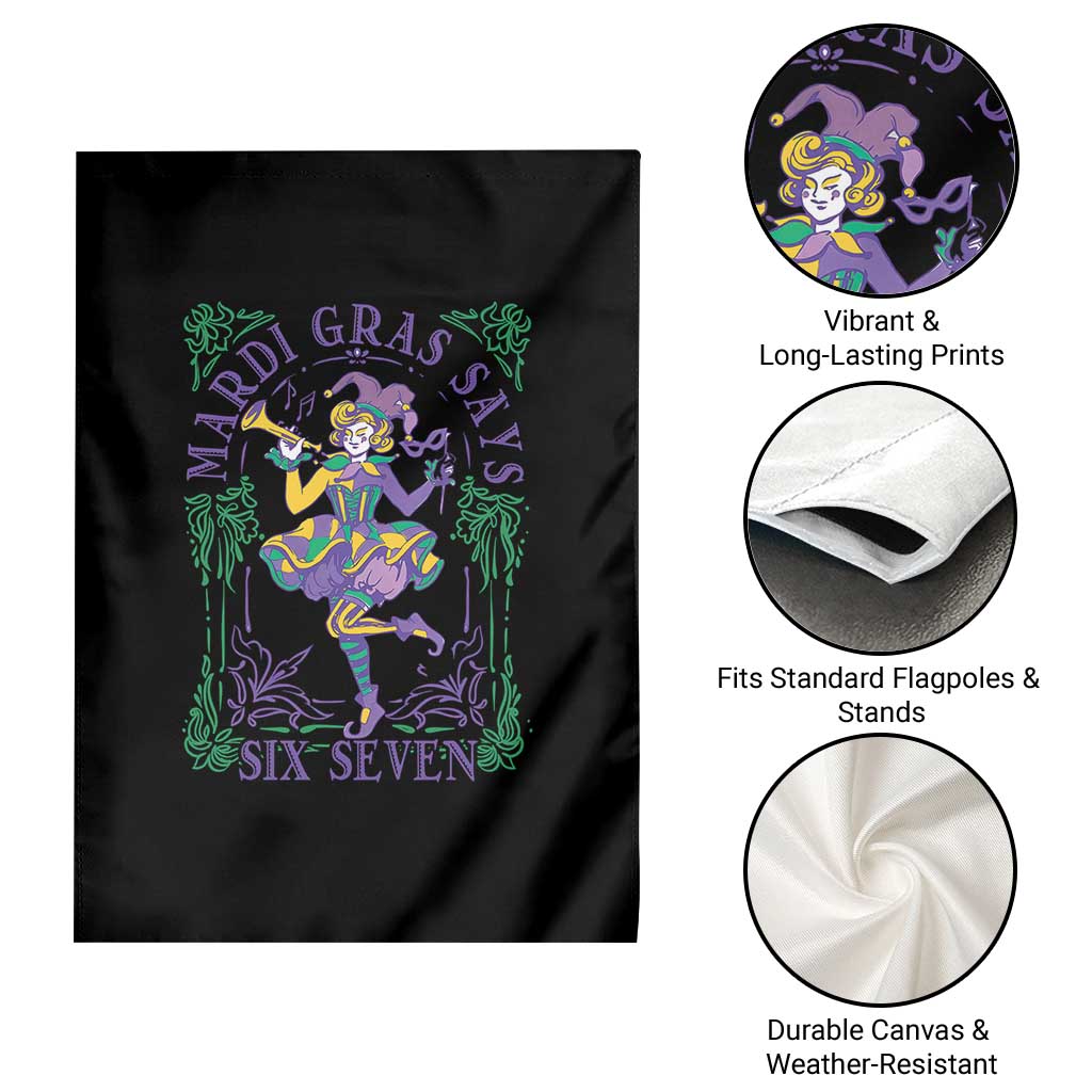 67 Mardi Gras Garden Flag Funny Six Seven Carnival Trendy TS14 Print Your Wear