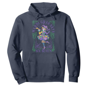 67 Mardi Gras Hoodie Funny Six Seven Carnival Trendy TS14 Navy Print Your Wear