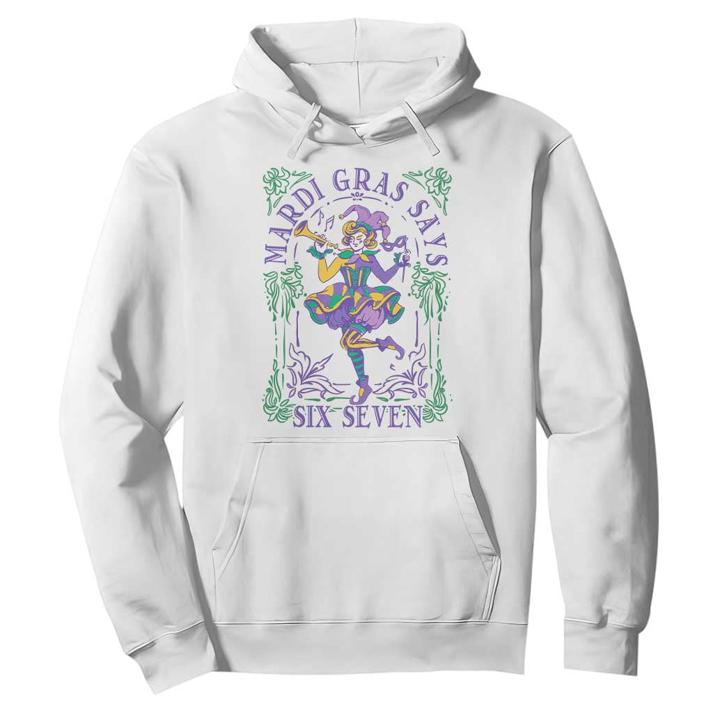 67 Mardi Gras Hoodie Funny Six Seven Carnival Trendy TS14 White Print Your Wear