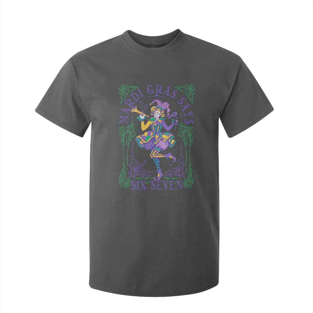67 Mardi Gras T Shirt For Kid Funny Six Seven Carnival Trendy TS14 Dark Heather Print Your Wear