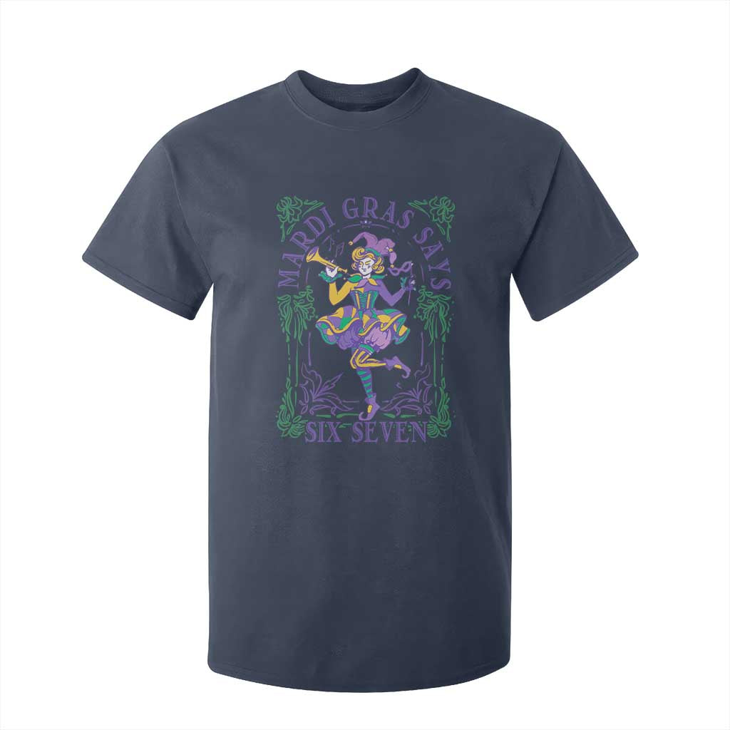 67 Mardi Gras T Shirt For Kid Funny Six Seven Carnival Trendy TS14 Navy Print Your Wear