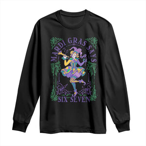 67 Mardi Gras Long Sleeve Shirt Funny Six Seven Carnival Trendy TS14 Black Print Your Wear
