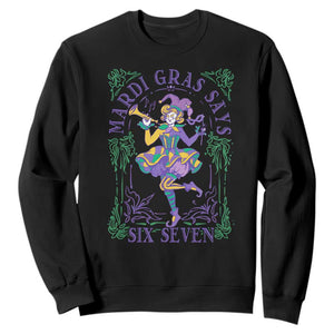 67 Mardi Gras Sweatshirt Funny Six Seven Carnival Trendy TS14 Black Print Your Wear