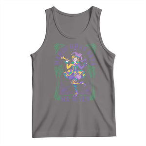 67 Mardi Gras Tank Top Funny Six Seven Carnival Trendy TS14 Deep Heather Print Your Wear