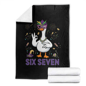 67 Mardi Gras Throw Blanket Funny Goose Meme Carnival Trendy TS14 Black Print Your Wear