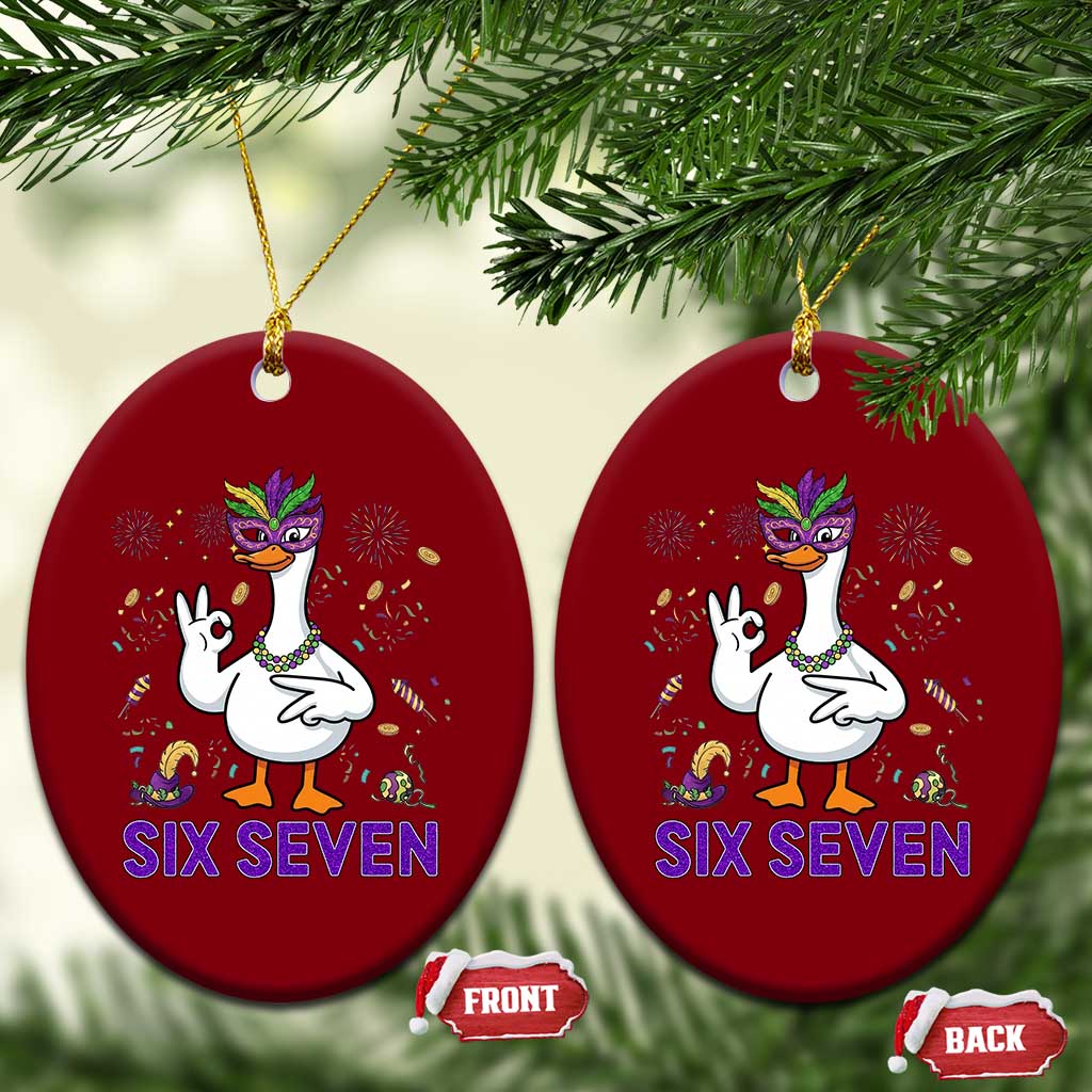 67 Mardi Gras Ceramic Ornament Funny Goose Meme Carnival Trendy TS14 Print Your Wear